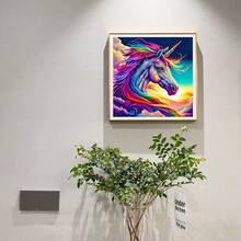 Rainbow Unicorn Diamond Painting Kit, Fantasy 5d Diamond Painting Set, Home Wall Decor Diy - Multicolor - View 3