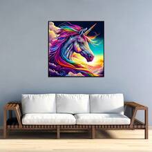 Rainbow Unicorn Diamond Painting Kit, Fantasy 5d Diamond Painting Set, Home Wall Decor Diy - Multicolor - View 5