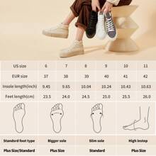 Waluzs Women'S Platforms Sneakers White High Top Sneakers For Women Fashion Platform Shoes Classic Lace Up Tennis Shoes (Breathable,Comfortable) - 米色 - 查看 8