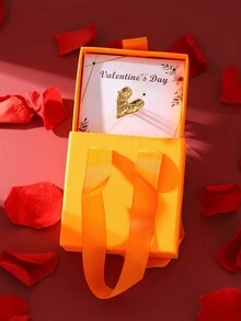 1入金色不銹鋼心形開放式戒指,獨特、創意、誇張設計,女士/女孩/女友禮物,附贈精美禮盒 - 金色 - 查看 11