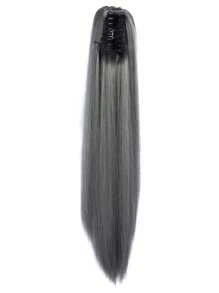 合成纖維長直馬尾辮,夾子馬尾,抗熱自然波浪金色假髮,22英寸抗熱馬尾假髮,適用於女性日常聚會