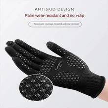 1pair/Iwarm Anti-Uv Unisex Outdoor Driving Cycling Touchscreen Gloves - Black - View 5