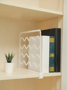 1 件衣櫃分層隔間架適用於櫥櫃、書架、衣物收納架 - 白色 - 查看 1