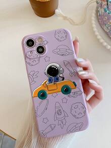 4pcs Cartoon Astronaut Print Phone Case With Precise Holes, Compatible With P14pro Max, 3d P13, Cartoon P11, Painted P12, Anti-Fall Xr, Cartoon 78ges2, Xs, P15 Samsung Galaxy Series: A03s, A03core, A04, A12, A13, A14, A21s, A22, A23, A24, A32, A33a34, A5, A51, A52, A53, A54, A71, A72, A73, S20fe, S21, S22, Xiaomi & Redmi Series: Redmi 9, Redmi 9a, Redmi 10a, Redmi 10c, Redmi, Redmi Note9, Redmi Note10, Redmi Note11, Redmi Note12, Redmi 12, Redmi 12c - Multicolor - View 5