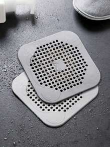 1pc Random Color Hair Catcher Drain Filter For Bathtub, Kitchen Sink And Shower, Anti-Clogging And Deodorizing Silicone Cover For Drainage Home Bathroom Decor - Grey - View 1