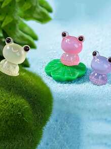 8 Uds Mini Ranas Luminosas-perfectas Para Decoración De Jardín Diy, Fiestas De Cumpleaños Y Decoraciones Al Aire Libre (colores Aleatorios) - Multicolor - Ver 3