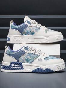 New Arrival Outdoor Fashionable Sports Chunky Sneakers For Men - Blue - View 4