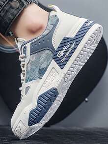 New Arrival Outdoor Fashionable Sports Chunky Sneakers For Men - Blue - View 3