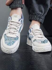 New Arrival Outdoor Fashionable Sports Chunky Sneakers For Men - Blue - View 2