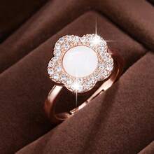 1pc Delicate Cubic Zirconia Decor Women's Everyday Wear Ring - Multicolor - View 21