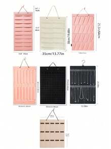 1pc Multi-Purpose Sunglasses/Glasses Holder With Hooks, Wall Hanging Felt Organizer For Hairbands, Hair Ties, Headbands, Necklaces And Earrings, Suitable For Horizontal Placement In Living Room And Other Scenes