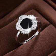 1pc Delicate Cubic Zirconia Decor Women's Everyday Wear Ring - Multicolor - View 3