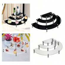 3 Tier Acrylic Cake Display Stand Round Dessert Display Stand Cosmetic Display Stand Toys Models Storage Stand 3 Tier Retail Step Shelf Display Stand - Black - View 5