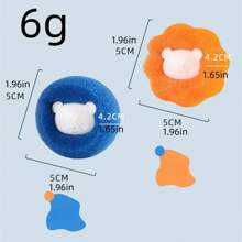 1入組隨機顏色海綿洗衣球,有助於清潔、去毛、防纏結等等 - 隨機色 - 查看 2