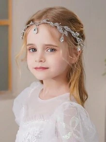 1 Pieza Adorno Estilo Exótico Para La Frente Con Colgante Para Vestuario De Actuación, Accesorio Para El Cabello Para Chicas Adolescentes - Plateado - Ver 3