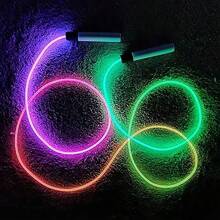 Cuerda Para Saltar Brillante, Cuerda Para Saltar Con Luz Led, Cuerda Para Saltar Iluminada Led, Cuerda De Saltar Luminosa Led Ajustable, Cuerdas De Saltar Para La Noche, Cuerda Iluminada Para Deportes De Fitness Para Hombres, Mujeres, Niños Y Adultos - Multicolor - Ver 1
