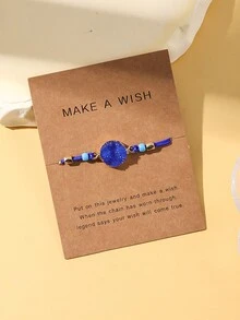 1 件樹脂和 Ccb 裝飾可調式手鍊,時尚個性化女士日常佩戴配件 - 編織手鍊 - 查看 15