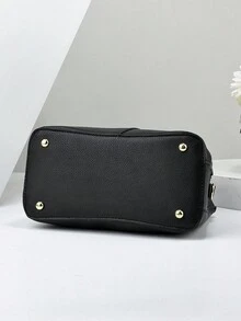 PLANEE 女士挎包 商务休闲简约纯色大容量 适合聚会 适合商务/通勤/工作/办公室 适合女性、新手和白领工作者 办公包 - 黑色 - 查看 8