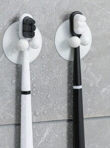 1入組創意牙刷架掛牆式浴室收納架 - 白色 - 查看 2