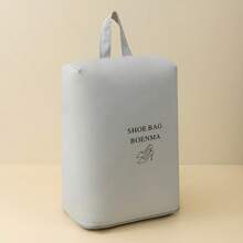 旅行收納袋,適用於戶外活動、健身房和鞋子的便攜式防塵組織器袋 - 灰色 - 查看 8