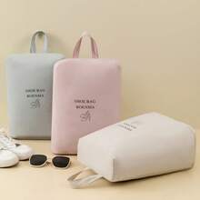 旅行收納袋,適用於戶外活動、健身房和鞋子的便攜式防塵組織器袋 - 灰色 - 查看 4