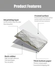12入組米黃色花崗岩瓷磚圖案加厚自粘廚房貼紙,防水防油磨砂復古風格廚房和浴室裝飾美化貼紙,7.87x3.93英寸 - 米色 - 查看 5