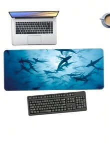 1pc Colorful Pattern Natural Rubber Extra Large Non-Slip Mouse Pad - Great For Office, Home, Gaming, Laptop Computer - Multicolor - View 2