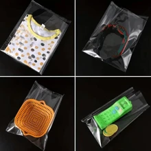 100 件 20*20 公分自封玻璃纖維袋,透明聚乙烯塑膠袋,可重複使用的自黏 Opp 袋,用於烘焙餅乾、零食、珠寶、糖果、書籍、報紙和雜誌、服裝、卡片、玻璃纖維袋 - 無色 - 查看 5