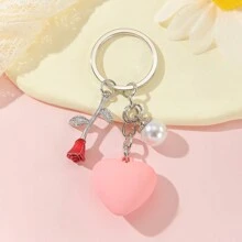 1 Miếng Creative Thời trang Hoa hồng Trân châu Love Móc chìa khóa Cho nam giới , Ngày lễ tình nhân Món quà , Món quà Đối với Bạn trai Và Bạn gái Móc chìa khóa - Hồng - Xem 6