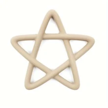 1入嬰兒卡通星形咬咬玩具 - 土黃色 - 查看 1