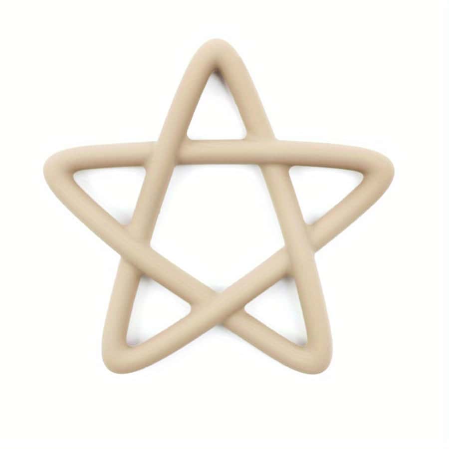 1入嬰兒卡通星形咬咬玩具 - 土黃色 - 查看 1