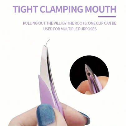 Pinças De Aço Inoxidável Profissional Para Remoção Precisa De Pelo Facial E Encravado - Aderência Suave Para Rotinas Diárias De Beleza