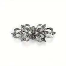 1對實色水晶胸針女士的翻領針,適用於羊毛衫、夾克、外套和連衣裙 - 黑色 - 查看 9