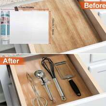 1卷擱板內襯，防滑櫥櫃內襯，可水洗防油，適用於櫥櫃、架子、冰箱、儲藏室、桌子、不粘抽屜內襯、家居配件，30厘米x150厘米