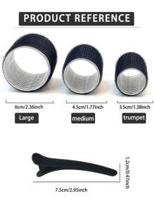 12-Piece Hair Roller Fluffy Curly Air Fringe Roll Self-Adhesive Hair Roll Hook And Loop Free Perm Multi-Size Hair Clip Duck Lip Tray Clip One Line Needle Lip Clip Clip For Barbershop,Valentine's Day Couple As Gift Hair Accessories Tool