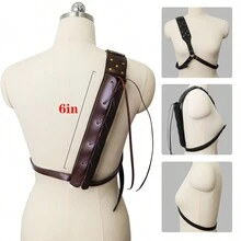 Medieval Knight Pu Leather Viking Sword Sheath Renaissance Style Brown Retro Sword Sheath, Perfect For Drama Cosplay/Antique Collection - Brown - View 4