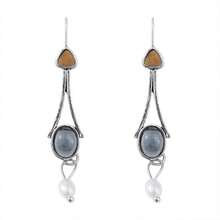 1pair Women's French Style Vintage Geometric Pearl Earrings Suitable For Daily Wear - Silver - View 3