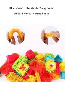 90 件刷子形狀、鬃毛積木、diy 積木、3d 積木玩具組、莖教育學前玩具,適合 3-8 歲兒童 - 90顆粒 - 查看 7