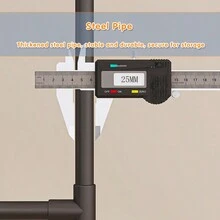 單桿落地衣架帶輪子,pp不銹鋼收納架,用於浴室,白色/黑色 - 黑色 - 查看 4