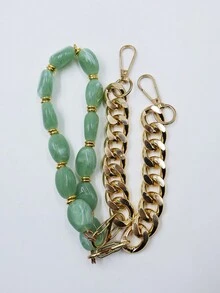 Diy 新款金屬鏈條細部串珠衣服、包包、鞋子、帽子、盒子和包包配件 - 金色 - 查看 2