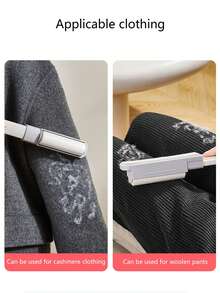 1pc Portable 2-In-1 Lint Roller & Brush For Clothes - Easy To Tear, Ideal For Hair & Dust Removing - Grey - View 9