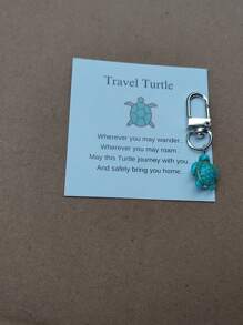 1/2pcs Blue Travel Turtle, Turtle Keychain, Turtle Keyring, Gift, Turtle Bag Charm, Birthday Gift Idea For A Friend, Good Luck Charm,Christmas