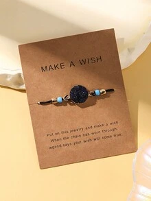 1 件樹脂和 Ccb 裝飾可調式手鍊,時尚個性化女士日常佩戴配件 - 編織手鍊 - 查看 14