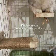 貓爬梯,貓籠,貓樓梯,實木跳躍平台,貓爬架,壁掛式,無釘免貼,不佔空間攀爬梯 - 米色 - 查看 5