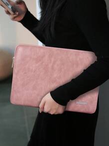 Canvas Artisan Laptop Bag Combination Suit Business Bag Waterproof Slim Laptop Sleeve Compatible With Galaxy Book Flex, Laptop Bags, Portable Laptop Sleeves Compatible With Macbook - Pink - View 7