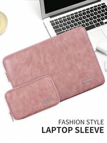 Canvas Artisan Laptop Bag Combination Suit Business Bag Waterproof Slim Laptop Sleeve Compatible With Galaxy Book Flex, Laptop Bags, Portable Laptop Sleeves Compatible With Macbook - Pink - View 3