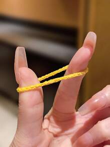 2packs/200pcs Kids' Colored Basic Hair Ties, Non-Damaging Elastic Ponytail Holders - Multicolor - View 7