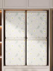 1pc Portable Non-Woven Clothes & Blanket Storage Organizer With Durable Handle, Foldable Closet Storage Box For Sorting Clothes - Multicolor - View 4