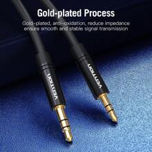 VENTION 2.5mm To 3.5mm Jack Cable, 3.5mm Male To 2.5mm Plug, Car Auxiliary Audio Cable, Stereo Socket, Gold-Plated Audio Adapter For Android Smartphones, Tablets And MP3 Players - Black - View 5