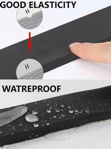 1捲eva泡棉膠帶,自黏單面隙縫密封膠帶,厚度5mm,防音,防震,防風 - 黑色 - 查看 3